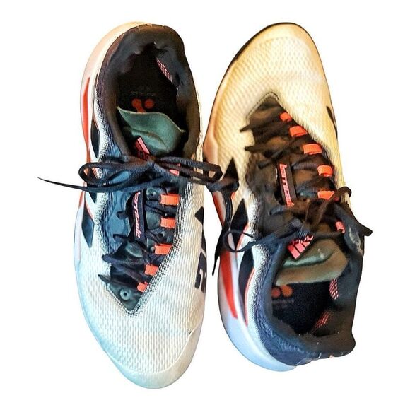 Men’s Adidas Barricade White Black Solar Red Athletic Shoes Size 9 - Picture 2 of 5